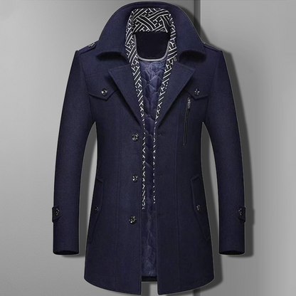 Classic Men's Button Front Coat