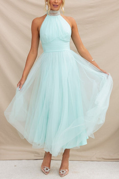 Elegant V Neck Midi Wedding Party Dress
