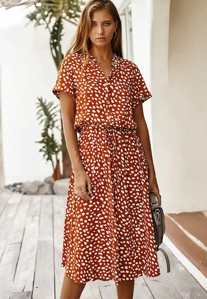 Stylish Casual Knee Length Dress for Ladies