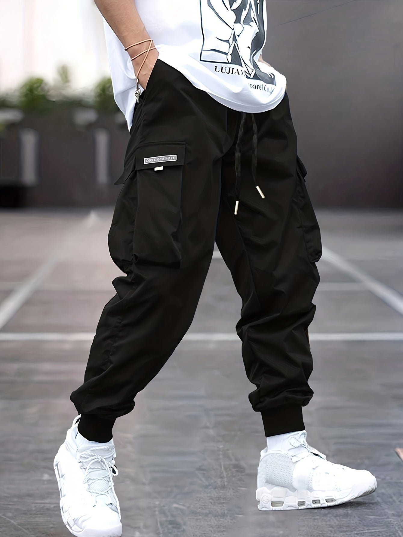 Men's Comfortable Black Work Pants