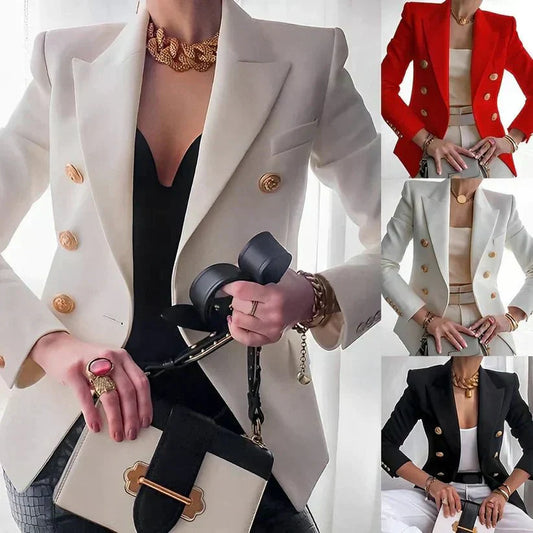 Classic Fit Double Breasted Ladies Blazer - Modish World