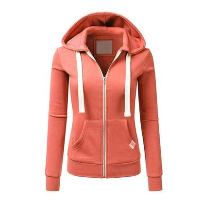 Women's Slim Fit Fleece Hooded Jacket