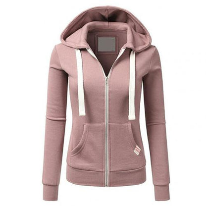 Women's Slim Fit Fleece Hooded Jacket