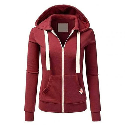 Women's Slim Fit Fleece Hooded Jacket - ModishWorld