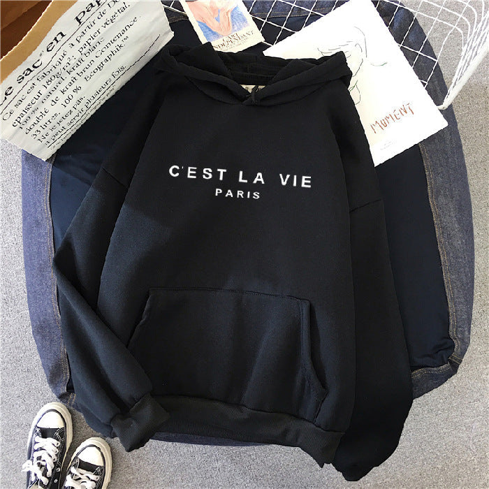 Relaxed Fit Graphic Hoodie with Pouch Pocket