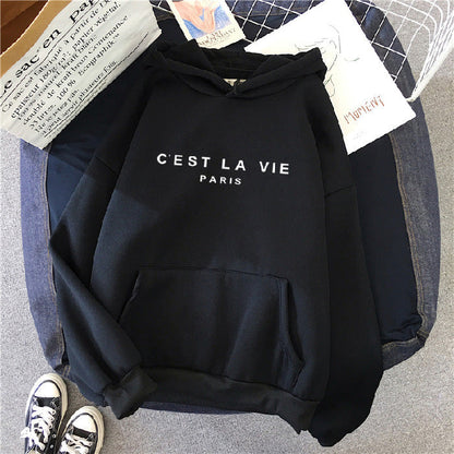 Relaxed Fit Graphic Hoodie with Pouch Pocket