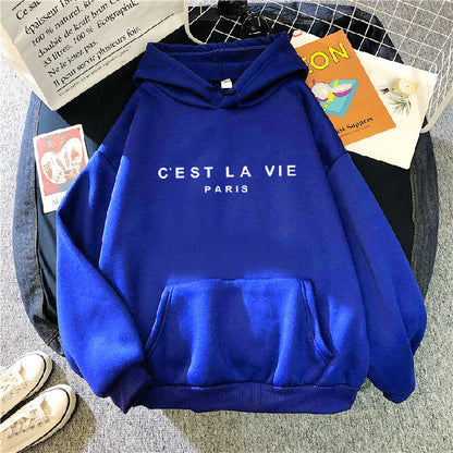 Relaxed Fit Graphic Hoodie with Pouch Pocket