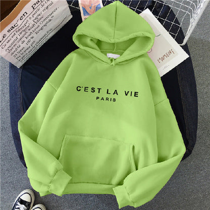 Relaxed Fit Graphic Hoodie with Pouch Pocket