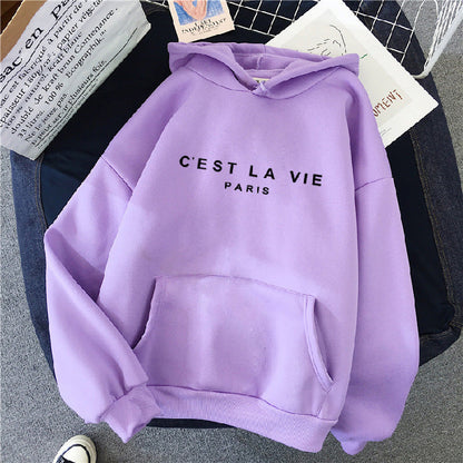 Relaxed Fit Graphic Hoodie with Pouch Pocket