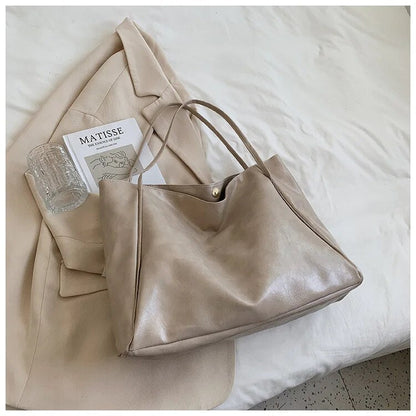 Classic Ladies Leather Tote Handbag - Vibrant Colour Large Stylish