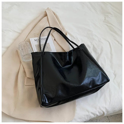 Classic Ladies Leather Tote Handbag - Vibrant Colour Large Stylish