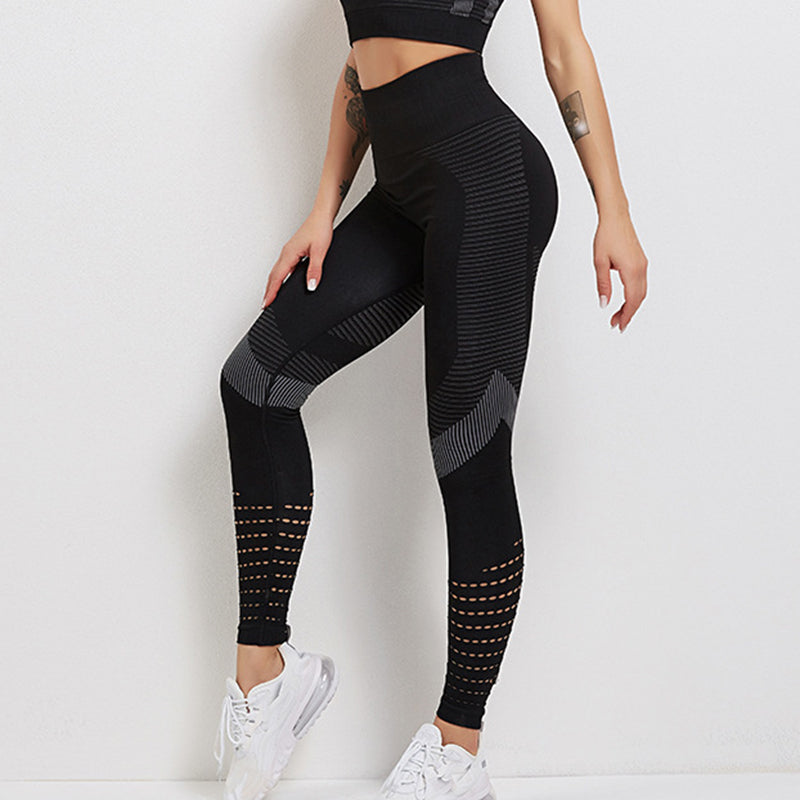 Women's Athletic High Waist Leggings with Breathable Mesh