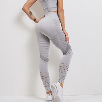 Women's Athletic High Waist Leggings with Breathable Mesh