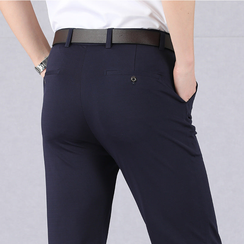 Men's Streamlined Flat Front Dress Pants