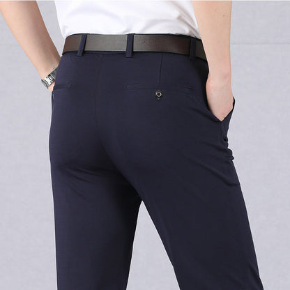 Men's Streamlined Flat Front Dress Pants