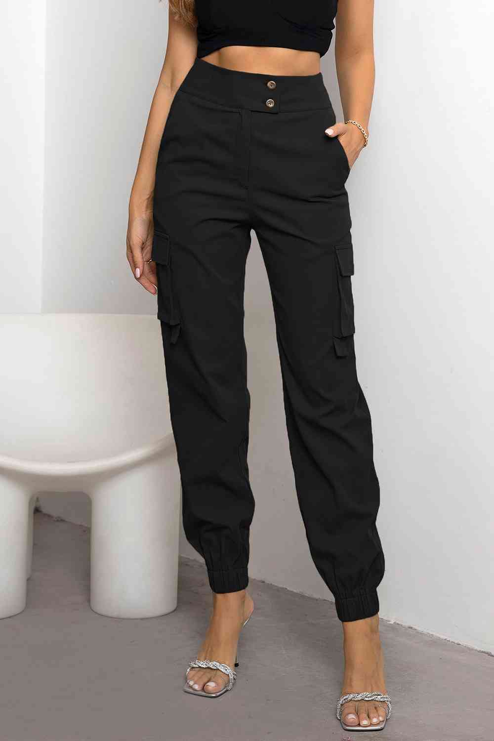 Women's Comfortable High Waist Cargo Pants