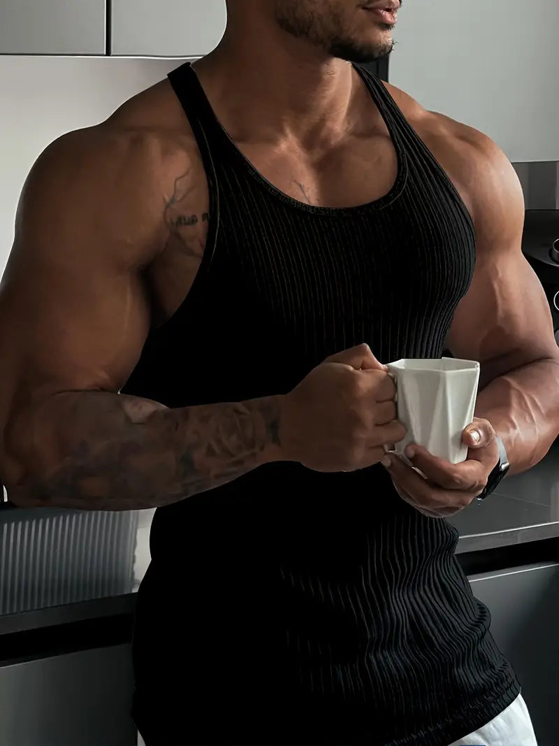 Fashionable Mens Plain Tank Top
