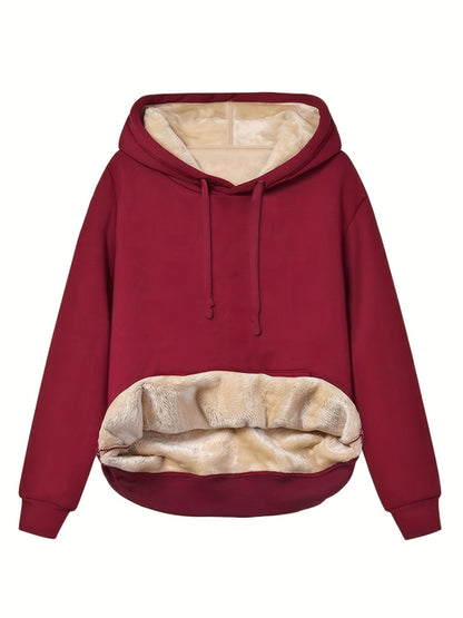 Cozy Fleece Hoodie with Adjustable Hood and Pocket