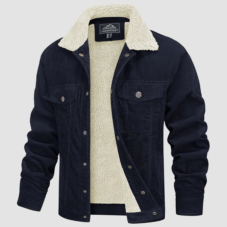 Men's Classic Corduroy Coat - Insulated Inner Layer
