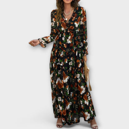 Beautiful Floral Long Evening Dress
