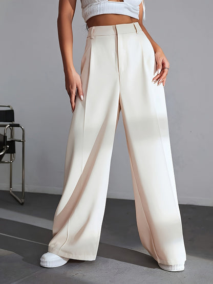 Ladies Comfortable Loose Fit Pleated Pants - ModishWorld