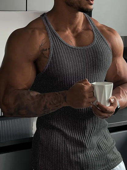 Fashionable Mens Plain Tank Top