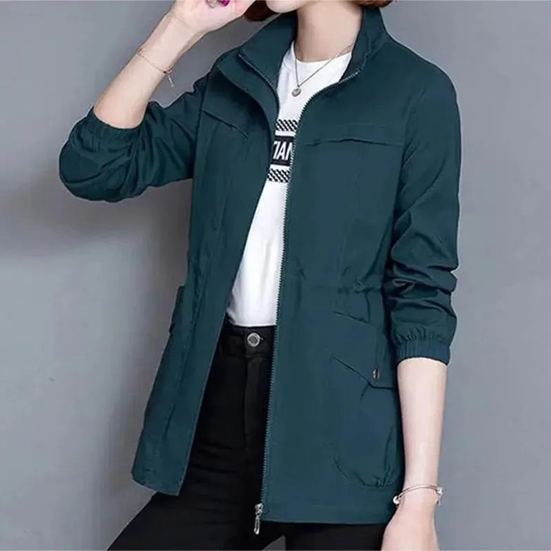 Waterproof Women's Parka Jacket with Adjustable Waist