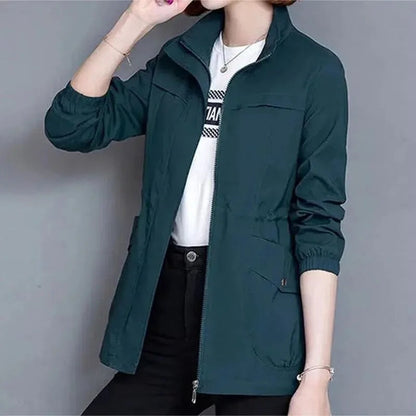 Waterproof Women's Parka Jacket with Adjustable Waist