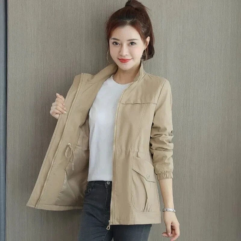 Waterproof Women's Parka Jacket with Adjustable Waist