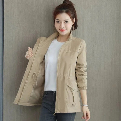 Waterproof Women's Parka Jacket with Adjustable Waist