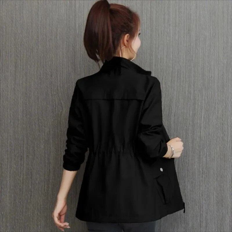 Waterproof Women's Parka Jacket with Adjustable Waist