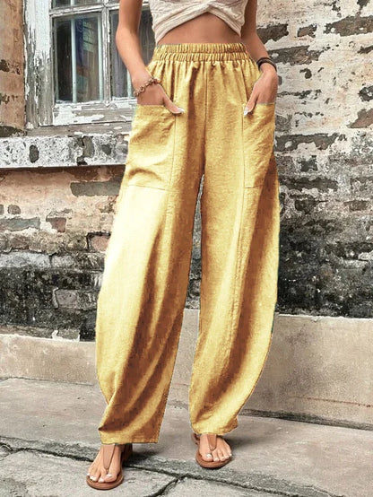 Comfortable Loose Fit Women's Elastic Waist Pants