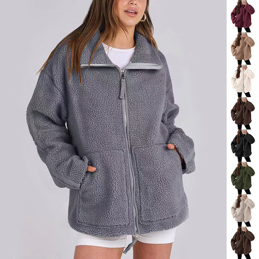 Warm Fleece Zip Up Winter Jacket - ModishWorld