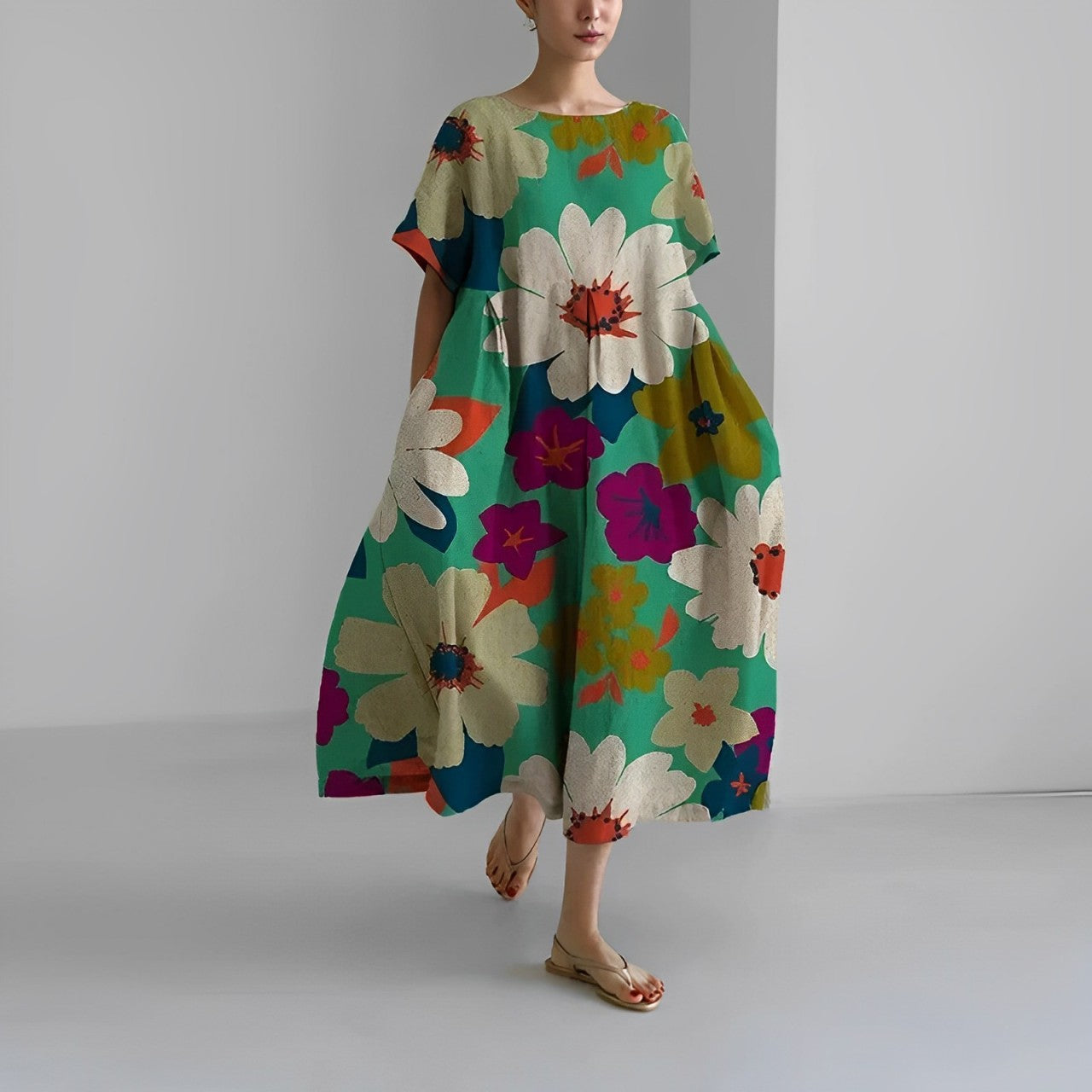 Fashionable Casual Floral Women's Maxi Dress
