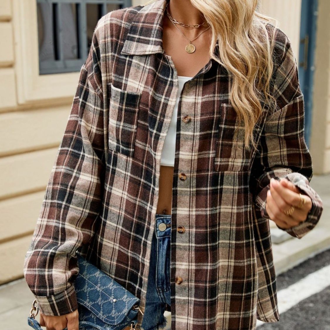 Classic Check Flannel Shirt for Women