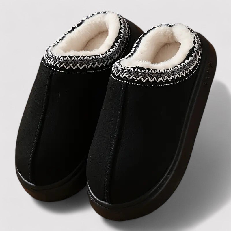 Warm Fleece Women's Slippers Easy Slip On