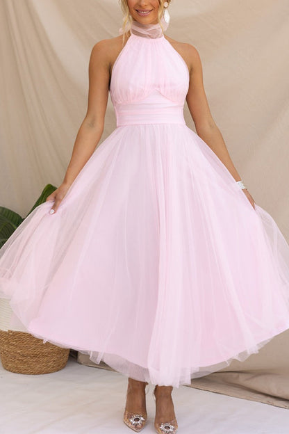 Elegant V Neck Midi Wedding Party Dress