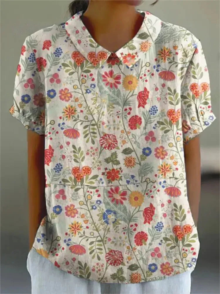 Beautiful Blossom Short Sleeve Women's Top