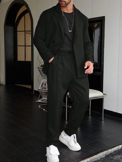Classic Fit Suit Jacket and Pants Set