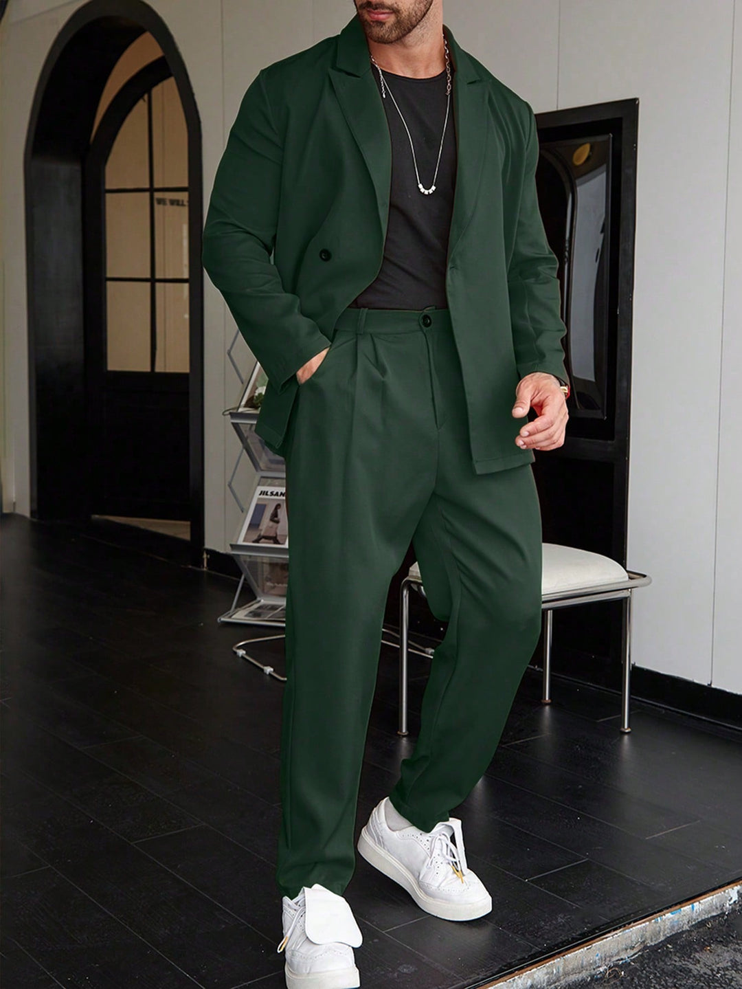 Classic Fit Suit Jacket and Pants Set - ModishWorld