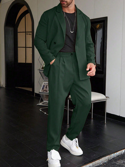 Classic Fit Suit Jacket and Pants Set - ModishWorld