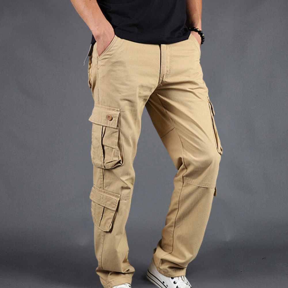 Men's Tactical Pants - Multiple Pockets Straight Fit - ModishWorld