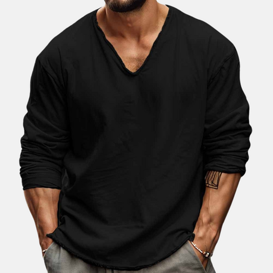 Casual Fit Crew Neck Long Sleeve Tee Shirt