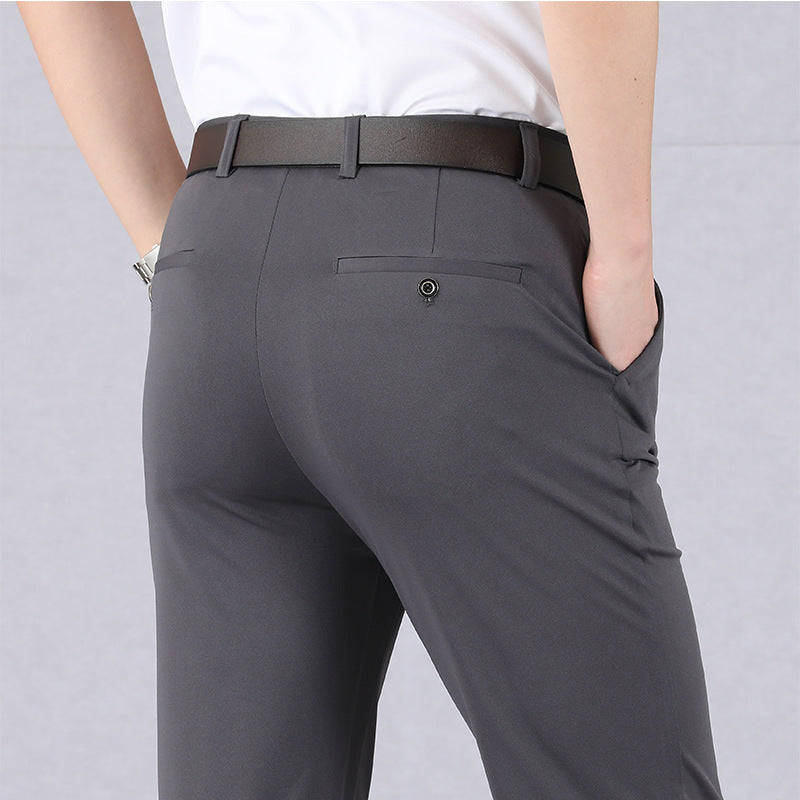 Men's Streamlined Flat Front Dress Pants