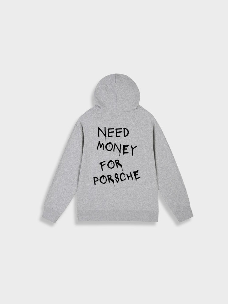 Trendy Hoodie with Funny Car Slogan Print - ModishWorld