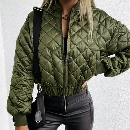 Women's Padded Short Bomber Jacket