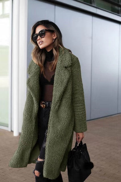 Soft Faux Fur Women's Parka Coat