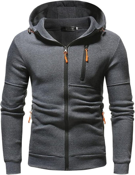 Warm Fleece Zip Up Hooded Jacket - Modish World
