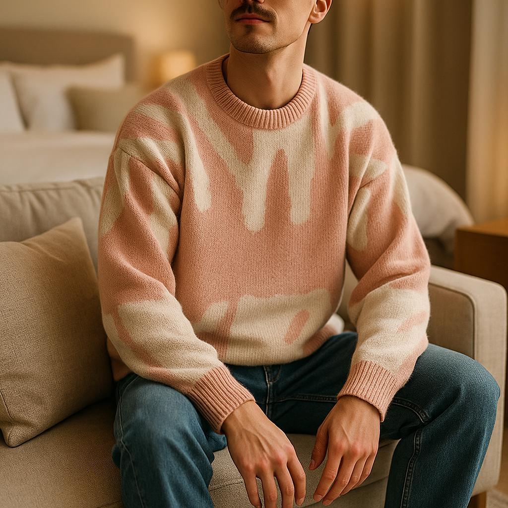 Big and Tall Graphic Crew Neck Sweater