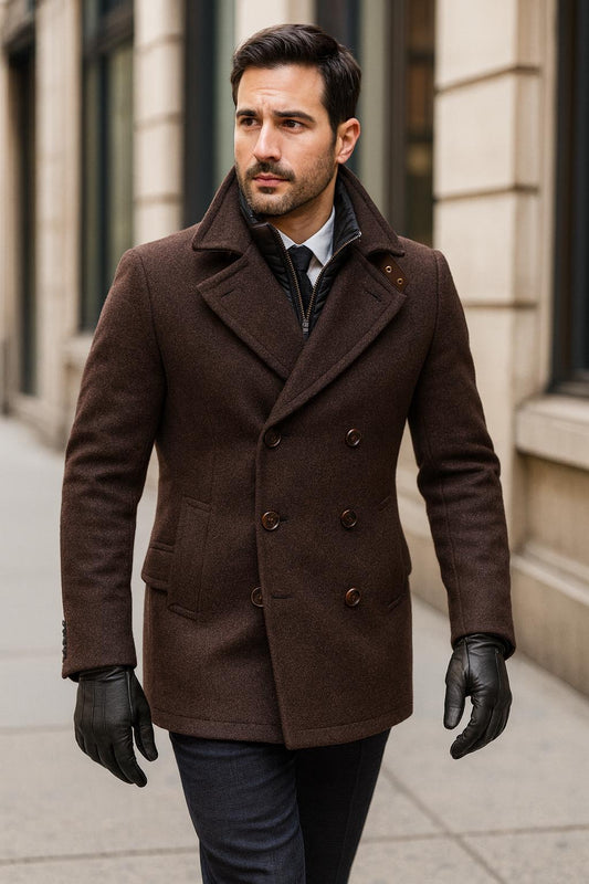 Classic Double Breasted Wool Winter Coat - Modish World